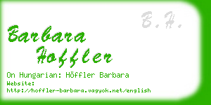 barbara hoffler business card